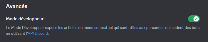 paramètre avancés