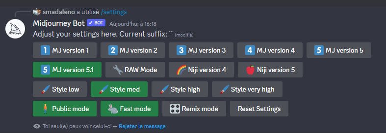 reset settings